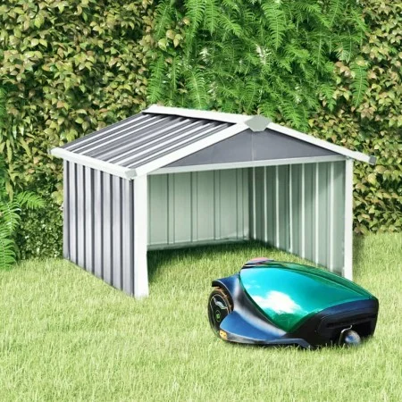 Cobertizo para cortacésped acero galvanizado gris 92x97x63 cm de vidaXL, Cobertizos - Ref: Foro24-150908, Precio: 69,43 €, De...
