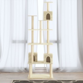 Rascador para gatos con postes de sisal crema 188 cm de vidaXL, Mobiliario para gatos - Ref: Foro24-171488, Precio: 96,15 €, ...