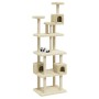 Rascador para gatos con postes de sisal crema 188 cm de vidaXL, Mobiliario para gatos - Ref: Foro24-171488, Precio: 96,15 €, ...