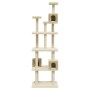 Rascador para gatos con postes de sisal crema 188 cm de vidaXL, Mobiliario para gatos - Ref: Foro24-171488, Precio: 96,15 €, ...