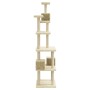 Rascador para gatos con postes de sisal crema 188 cm de vidaXL, Mobiliario para gatos - Ref: Foro24-171488, Precio: 96,15 €, ...