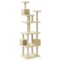 Rascador para gatos con postes de sisal crema 188 cm de vidaXL, Mobiliario para gatos - Ref: Foro24-171488, Precio: 96,15 €, ...