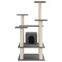 Rascador para gatos con postes de sisal gris oscuro 110 cm de vidaXL, Mobiliario para gatos - Ref: Foro24-171481, Precio: 54,...