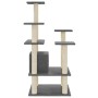 Rascador para gatos con postes de sisal gris oscuro 110 cm de vidaXL, Mobiliario para gatos - Ref: Foro24-171481, Precio: 54,...