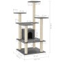 Rascador para gatos con postes de sisal gris oscuro 110 cm de vidaXL, Mobiliario para gatos - Ref: Foro24-171481, Precio: 54,...