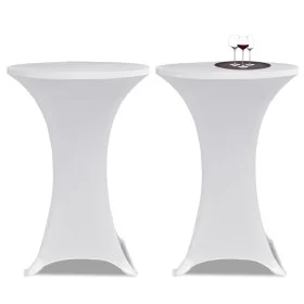 2 Manteles blancos ajustados para mesa de pie - 80 cm diámetro de vidaXL, Fundas - Ref: Foro24-241203, Precio: 27,06 €, Descu...