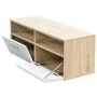 Mueble de TV 2 pzs madera ingeniería roble y blanco 95x35x36 cm de vidaXL, Muebles TV - Ref: Foro24-275112, Precio: 145,19 €,...