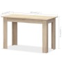 Mesa de comedor y bancos 3 piezas madera ingeniería roble de vidaXL, muebles para cocinas y comedores - Ref: Foro24-244866, P...