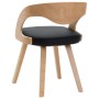 Sillas de comedor 4 uds madera curvada cuero sintético negro de vidaXL, Sillas de comedor - Ref: Foro24-278846, Precio: 516,2...