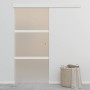 Puerta corredera vidrio ESG y aluminio plateado 90x212 cm de vidaXL, Puertas - Ref: Foro24-288053, Precio: 256,10 €, Descuent...