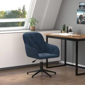 Silla de oficina giratoria terciopelo azul de vidaXL, Sillas de oficina - Ref: Foro24-344855, Precio: 93,04 €, Descuento: %