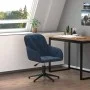 Silla de oficina giratoria terciopelo azul de vidaXL, Sillas de oficina - Ref: Foro24-344855, Precio: 93,04 €, Descuento: %