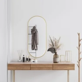 Golden oval wall mirror 100x45 cm by vidaXL, Mirrors - Ref: Foro24-348201, Price: 59,31 €, Discount: %