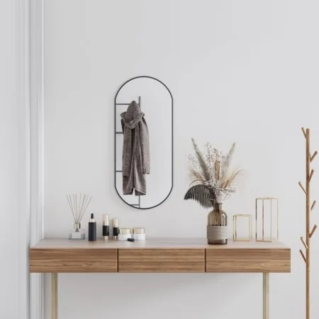 Espejo de pared ovalado negro 80x35 cm de vidaXL, Espejos - Ref: Foro24-348206, Precio: 41,89 €, Descuento: %