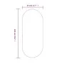 Black oval wall mirror 100x45 cm by vidaXL, Mirrors - Ref: Foro24-348208, Price: 51,93 €, Discount: %