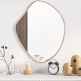 Golden wall mirror 60x50 cm by vidaXL, Mirrors - Ref: Foro24-348251, Price: 61,42 €, Discount: %