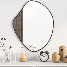 Espejo de pared negro 60x50 cm de vidaXL, Espejos - Ref: Foro24-348253, Precio: 62,52 €, Descuento: %