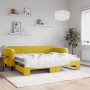 Sofá cama nido terciopelo amarillo 90x200 cm de vidaXL, Camas y somieres - Ref: Foro24-3197068, Precio: 256,24 €, Descuento: %
