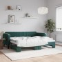 Sofá cama nido terciopelo verde oscuro 90x200 cm de vidaXL, Camas y somieres - Ref: Foro24-3197065, Precio: 251,49 €, Descuen...