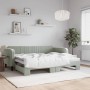 Sofá cama nido terciopelo gris claro 90x200 cm de vidaXL, Camas y somieres - Ref: Foro24-3197063, Precio: 252,25 €, Descuento: %