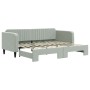 Sofá cama nido terciopelo gris claro 90x200 cm de vidaXL, Camas y somieres - Ref: Foro24-3197063, Precio: 252,25 €, Descuento: %