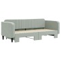 Sofá cama nido terciopelo gris claro 90x200 cm de vidaXL, Camas y somieres - Ref: Foro24-3197063, Precio: 252,25 €, Descuento: %