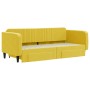 Sofá cama nido con cajones terciopelo amarillo 90x200 cm de vidaXL, Camas y somieres - Ref: Foro24-3197116, Precio: 295,59 €,...