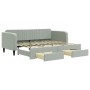 Sofá cama nido con cajones terciopelo gris claro 90x200 cm de vidaXL, Camas y somieres - Ref: Foro24-3197111, Precio: 291,13 ...