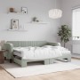 Sofá cama nido con colchón terciopelo gris claro 90x200 cm de vidaXL, Camas y somieres - Ref: Foro24-3197087, Precio: 438,30 ...