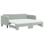 Sofá cama nido con colchón terciopelo gris claro 90x200 cm de vidaXL, Camas y somieres - Ref: Foro24-3197087, Precio: 438,30 ...