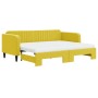 Sofá cama nido con colchón terciopelo amarillo 90x200 cm de vidaXL, Camas y somieres - Ref: Foro24-3197092, Precio: 448,10 €,...
