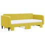 Sofá cama nido con colchón terciopelo amarillo 90x200 cm de vidaXL, Camas y somieres - Ref: Foro24-3197092, Precio: 448,10 €,...