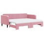 Sofá cama nido con colchón terciopelo rosa 90x200 cm de vidaXL, Camas y somieres - Ref: Foro24-3197090, Precio: 452,95 €, Des...