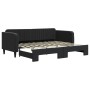 Sofá cama nido terciopelo negro 90x200 cm de vidaXL, Camas y somieres - Ref: Foro24-3197067, Precio: 251,69 €, Descuento: %