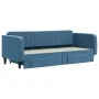 Sofá cama nido con cajones terciopelo azul 90x200 cm de vidaXL, Camas y somieres - Ref: Foro24-3197110, Precio: 289,38 €, Des...