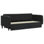Sofá cama nido con cajones terciopelo negro 90x200 cm de vidaXL, Camas y somieres - Ref: Foro24-3197115, Precio: 292,01 €, De...