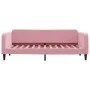 Sofá cama nido con cajones terciopelo rosa 90x200 cm de vidaXL, Camas y somieres - Ref: Foro24-3197114, Precio: 283,36 €, Des...