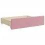 Sofá cama nido con cajones terciopelo rosa 90x200 cm de vidaXL, Camas y somieres - Ref: Foro24-3197114, Precio: 283,36 €, Des...