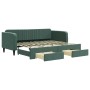 Sofá cama nido con cajones terciopelo verde oscuro 90x200 cm de vidaXL, Camas y somieres - Ref: Foro24-3197113, Precio: 291,5...
