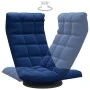 Silla de suelo giratoria de terciopelo azul de vidaXL, Sillas de suelo - Ref: Foro24-336563, Precio: 117,03 €, Descuento: %