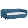 Sofá cama nido con cajones terciopelo azul 90x200 cm de vidaXL, Camas y somieres - Ref: Foro24-3197134, Precio: 476,55 €, Des...