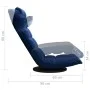 Silla de suelo giratoria de terciopelo azul de vidaXL, Sillas de suelo - Ref: Foro24-336563, Precio: 117,03 €, Descuento: %