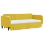 Sofá cama nido con cajones terciopelo amarillo 90x200 cm de vidaXL, Camas y somieres - Ref: Foro24-3197140, Precio: 483,41 €,...