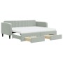 Sofá cama nido con cajones terciopelo gris claro 90x200 cm de vidaXL, Camas y somieres - Ref: Foro24-3197135, Precio: 481,73 ...