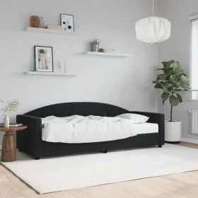 Sofá cama con colchón terciopelo negro 80x200 cm de vidaXL, Camas y somieres - Ref: Foro24-3197274, Precio: 303,93 €, Descuen...