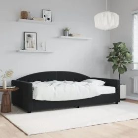 Sofa bed with black velvet mattress 100x200 cm by vidaXL, Beds and slatted bases - Ref: Foro24-3197288, Price: 370,24 €, Disc...