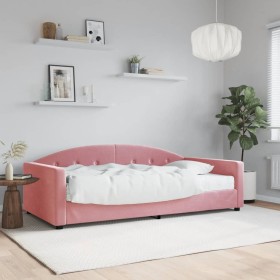 Sofá cama con colchón terciopelo rosa 100x200 cm de vidaXL, Camas y somieres - Ref: Foro24-3197287, Precio: 342,12 €, Descuen...