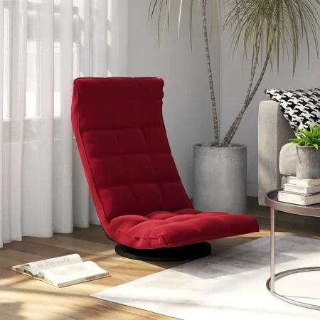 Silla de suelo giratoria de terciopelo rojo tinto de vidaXL, Sillas de suelo - Ref: Foro24-336569, Precio: 117,89 €, Descuent...