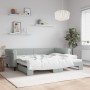 Sofá cama nido terciopelo gris claro 90x200 cm de vidaXL, Camas y somieres - Ref: Foro24-3197771, Precio: 257,56 €, Descuento: %