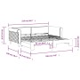 Sofá cama nido terciopelo negro 90x190 cm de vidaXL, Camas y somieres - Ref: Foro24-3197786, Precio: 248,64 €, Descuento: %